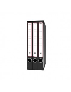 Gruppi di classificatori ad alette Rexel - Quintetto - 23,5x35x25 cm - 4 cm - nero - GKM5300
