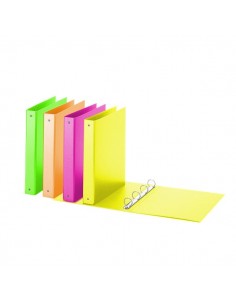 Raccoglitori Ad Anelli Neon Favorit - 4 - 30 cm - 4 cm - Verde Fluo - 400052716