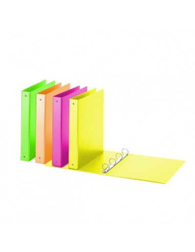 Raccoglitori Ad Anelli Neon Favorit - 4 - 30 cm - 4 cm - Verde Fluo - 400052716