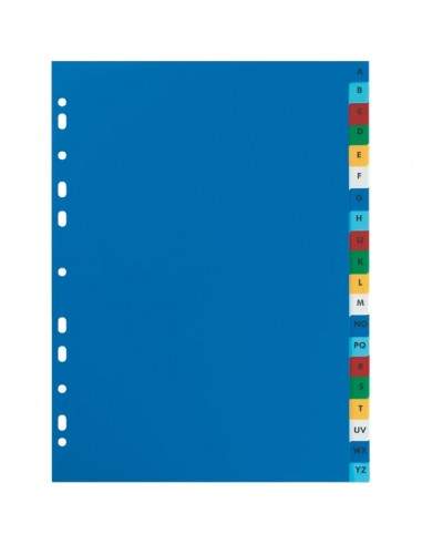 Intercalari con tacche colorate in polipropilene Elba - 20 tasti alfabetici - 100204724