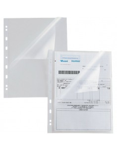 Buste perf. univers. trasparenti a L Atla A Sei Rota - goffrata - 662216 (conf.25)