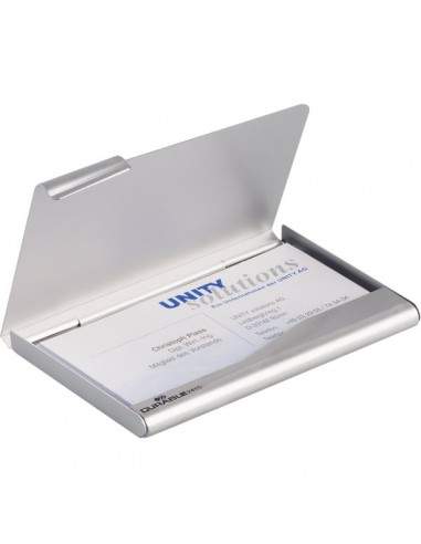 Portabiglietti da visita tascabile Box Durable - acciaio - 9x5,5 cm - 2415-23