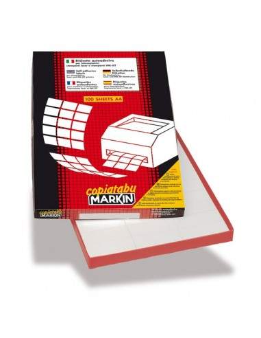 Etichette adesive Markin - 105x74 mm - Nr. etichette / foglio 8 - X210C512 (conf.100)