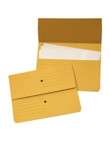 Cartelline canguro 4company - giallo 32,5x25,5 cm woodstock 225 g/mq - 3240 04 (conf.10) 4company - 1