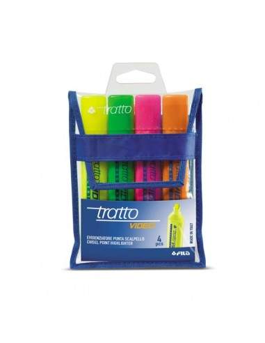 Evidenziatore Tratto Video - giallo, rosa, verde, arancione - 1- 5 mm - 8308 00 (conf.4)