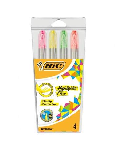 Evidenziatori FLEX Bic - assortiti - 950470 (conf.4)