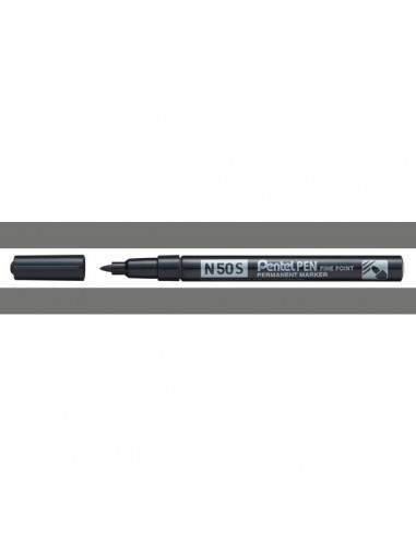 Marcatore permanente N50S Pentel - tonda - 1,0 mm - nero - N50S-A