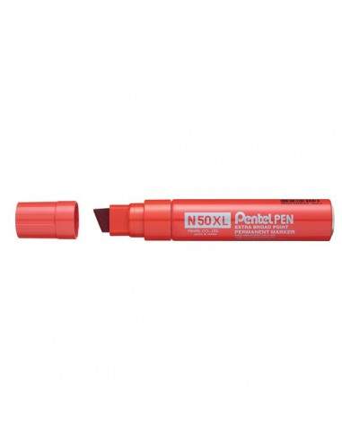 Marcatore permanente Extra Large N50 Pentel - scalpello - 8,0/15,4 mm  - rosso - N50XL-B