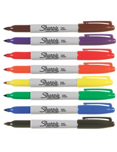 Marcatore permanente Sharpie Fine Papermate - assortiti - tonda - 1 mm - S0814660 (conf.8)