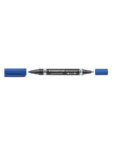 Marcatore Lumocolor® permanent duo Staedtler - 0,6-1,5 mm - blu - 348-3