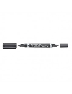 Marcatore Lumocolor® permanent duo Staedtler - 0,6-1,5 mm - nero - 348-9
