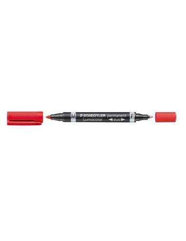 Marcatore Lumocolor® permanent duo Staedtler - 0,6-1,5 mm - rosso - 348-2