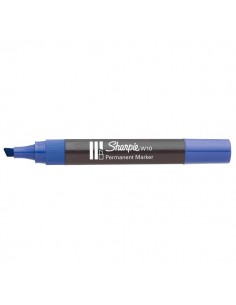 Marcatore permanente Sharpie W10 Papermate - a scalpello - blu - 1,2-5 mm - S0192695 (conf.12)