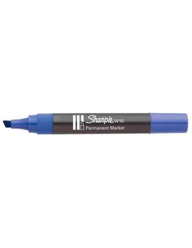 Marcatore permanente Sharpie W10 Papermate - a scalpello - blu - 1,2-5 mm - S0192695 (conf.12)