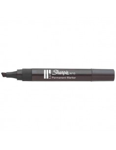 Marcatore permanente Sharpie W10 Papermate - a scalpello - nero - 1,2-5 mm - S0192654 (conf.12)