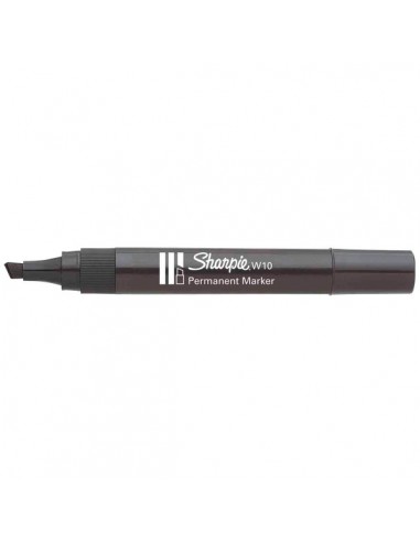 Marcatore permanente Sharpie W10 Papermate - a scalpello - nero - 1,2-5 mm - S0192654 (conf.12)