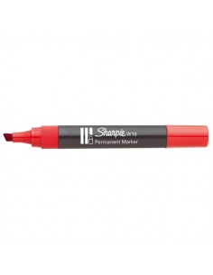 Marcatore permanente Sharpie W10 Papermate - a scalpello - rosso - 1,2-5 mm - S0192675 (conf.12)