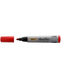 Permanent Marker 2000 Bic - rosso - tonda - 2,5 mm - 8209133 (conf.12)