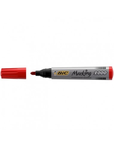 Permanent Marker 2000 Bic - rosso - tonda - 2,5 mm - 8209133 (conf.12)