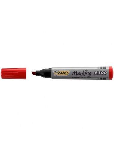 Permanent Marker 2300 Bic - rosso - scalpello - 3-5,5 mm - 8209243 (conf.12)