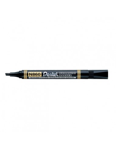 Marcatore permanente N860 Pentel linea Amiko - scalpello - 1,2-4,5 mm - nero - N860-AE (conf.12)