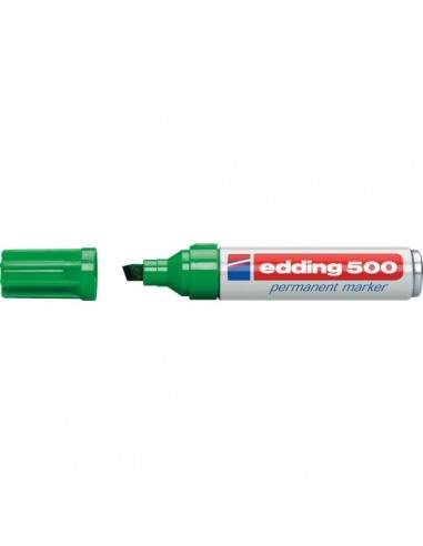 Marcatore permanente 500 Edding - verde - scalpello - 2-7 mm - e-500 004