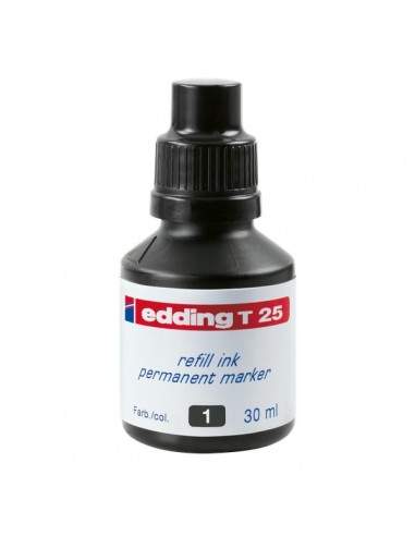 Inchiostro permanente per marcatori Edding - nero - 30 ml - e-T25 001