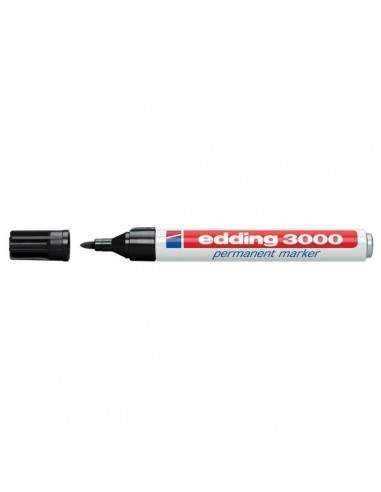 Marcatore permanente 3000 e 3300 Edding - punta tonda - Tratto 1,5 -3 mm - nero - e-3000 001
