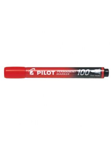 Marcatore permanente SCA 100 Pilot - punta tonda - 1 mm - rosso - 002707 (conf.12)