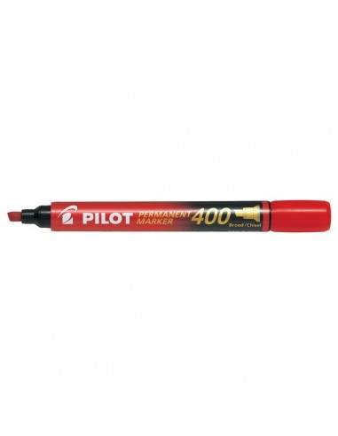 Marcatore permanente SCA  400 Pilot - punta a scalpello - 4 mm - rosso - 002712 (conf.12)
