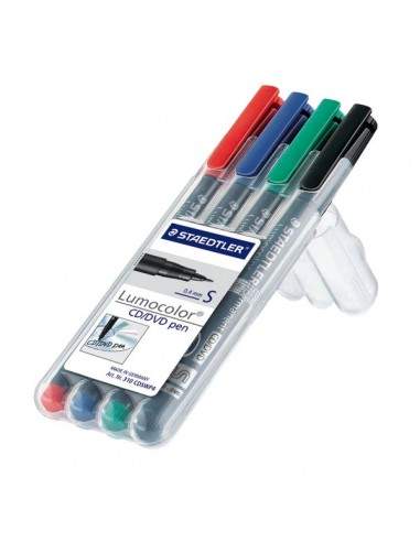 Penna punta sintetica Lumocolor® CD/DVD Staedtler-assortiti-superfine-0,4 mm-310 CDSWP4 (conf.4)