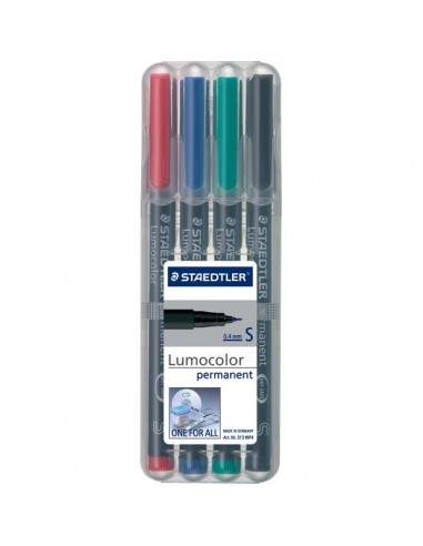 Penna punta sintetica Lumocolor® Permanent Staedtler-assortiti-superfine-0,4 mm-313 WP4 (conf.4)