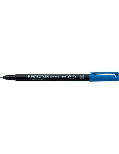 Penna a punta sintetica Lumocolor® Permanent Staedtler - blu - media - 1 mm - 317-3