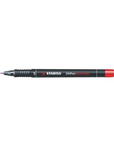 Marcatore OHPen universal  Stabilo - superfine - 0,4 mm - rosso - 841/40 (conf.10)