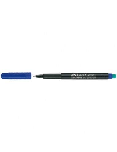 Marcatore permanente Multimark Faber Castell - superfine - 0,4 mm - blu - 152351 (conf.10)
