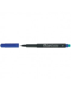 Marcatore permanente Multimark Faber Castell - fine - 0,6 mm - blu - 151351 (conf.10)