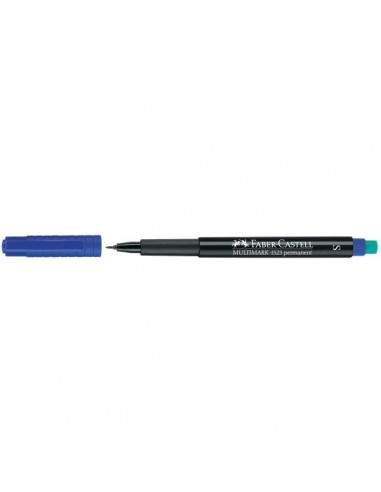 Marcatore permanente Multimark Faber Castell - fine - 0,6 mm - blu - 151351 (conf.10)