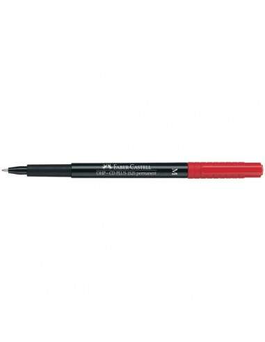 Marcatore permanente Multimark Faber Castell - fine - 0,6 mm - rosso - 151321 (conf.10)