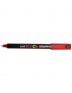 Marcatore Uni Posca a tempera Uni-Ball - rosso - tonda - 0,7 mm - M PC1MR R
