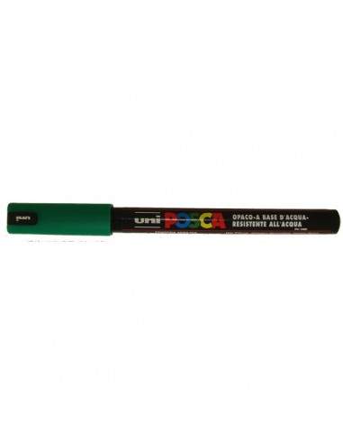 Marcatore Uni Posca a tempera Uni-Ball - verde - tonda - 0,7 mm - M PC1MR V