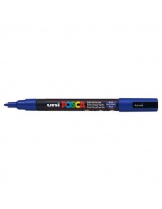 Marcatore Uni Posca a tempera Uni-Ball - tonda - 0,9-1,3 mm - blu - M PC3M B