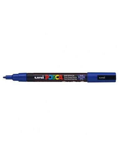 Marcatore Uni Posca a tempera Uni-Ball - tonda - 0,9-1,3 mm - blu - M PC3M B