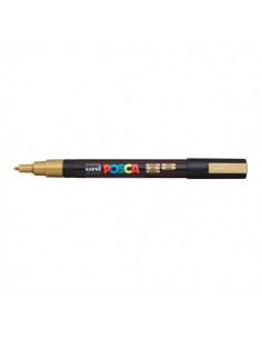 Marcatore Uni Posca a tempera Uni-Ball - tonda - 0,9-1,3 mm - oro - M PC3M ORO