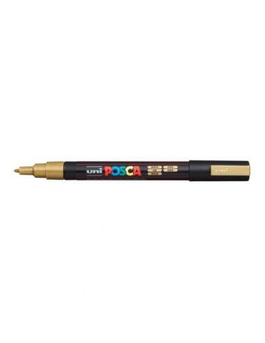 Marcatore Uni Posca a tempera Uni-Ball - tonda - 0,9-1,3 mm - oro - M PC3M ORO