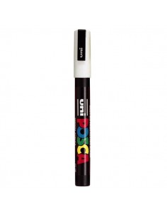 Marcatore Uni Posca a tempera Uni-Ball - tonda - 0,9-1,3 mm - bianco - M PC3M BI