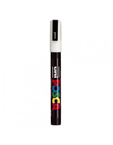 Marcatore Uni Posca a tempera Uni-Ball - tonda - 0,9-1,3 mm - bianco - M PC3M BI