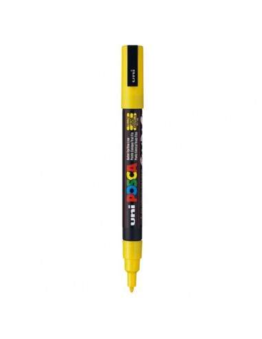 Marcatore Uni Posca a tempera Uni-Ball - tonda - 0,9-1,3 mm - giallo - M PC3M G