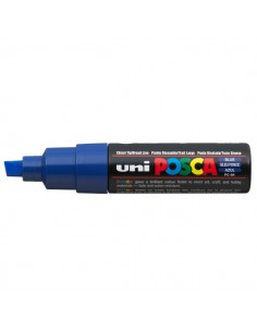 Marcatore Uni Posca a tempera Uni-Ball - blu - a scalpello - 8 mm - M PC8K B