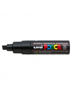Marcatore Uni Posca a tempera Uni-Ball - nero - a scalpello - 8 mm - M PC8K N