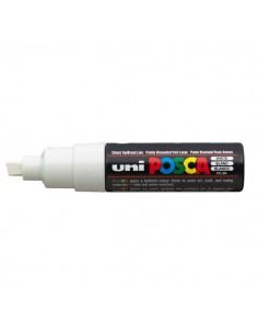 Marcatore Uni Posca a tempera Uni-Ball - bianco - a scalpello - 8 mm - M PC8K BI